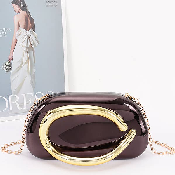 Oblige by G – Großhandel Umhängetasche - Damen – Metallic Hartschalen-Mini-Umhängetasche HPC66450