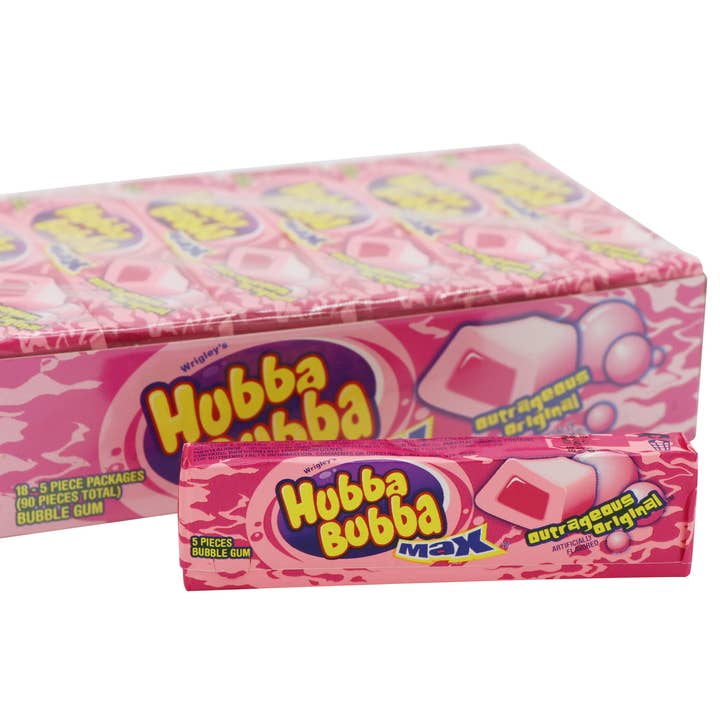 Grandpa Joe's Candy Shop - Wholesale Chewing gum - Hubba Bubba Max Original Bubble Gum, 18ct0