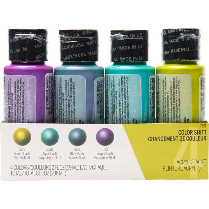 Plaid Crafts - Wholesale Paint Set - FolkArt ® Color Shift™ Chameleon Acrylic Paint Set 4 Colors1