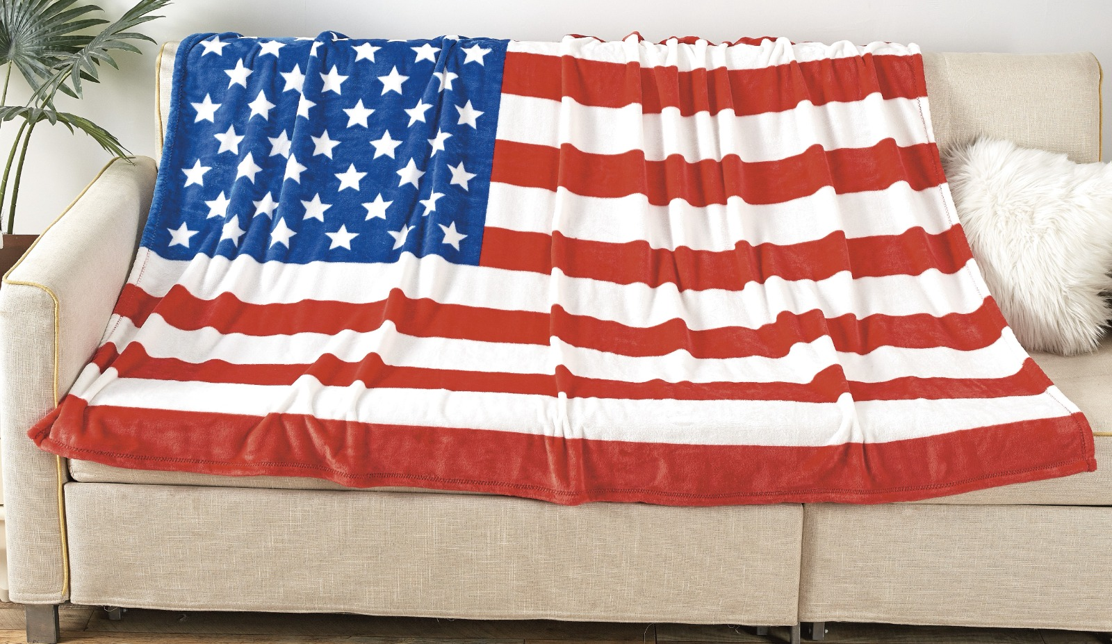 Infinite Basics - Wholesale Throw Blanket - American USA Flag Oversized 50x70" Throw Blanket2