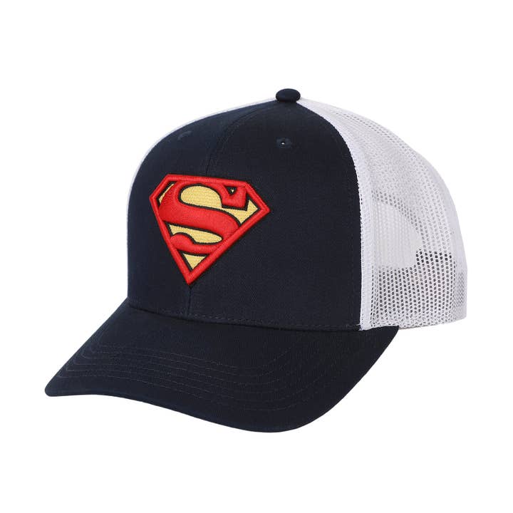Superman 3D Embroidered Logo Navy Trucker Hat and other Purchase Wholesale mighty patch original from hero cosmetics hydrocolloid acne pimple patch for covering zits and blemishes spot stickers for face and skin vegan friendly and not tested on animals (36 count). Free Returns & Net 60 Terms on Faire trending on Faire.