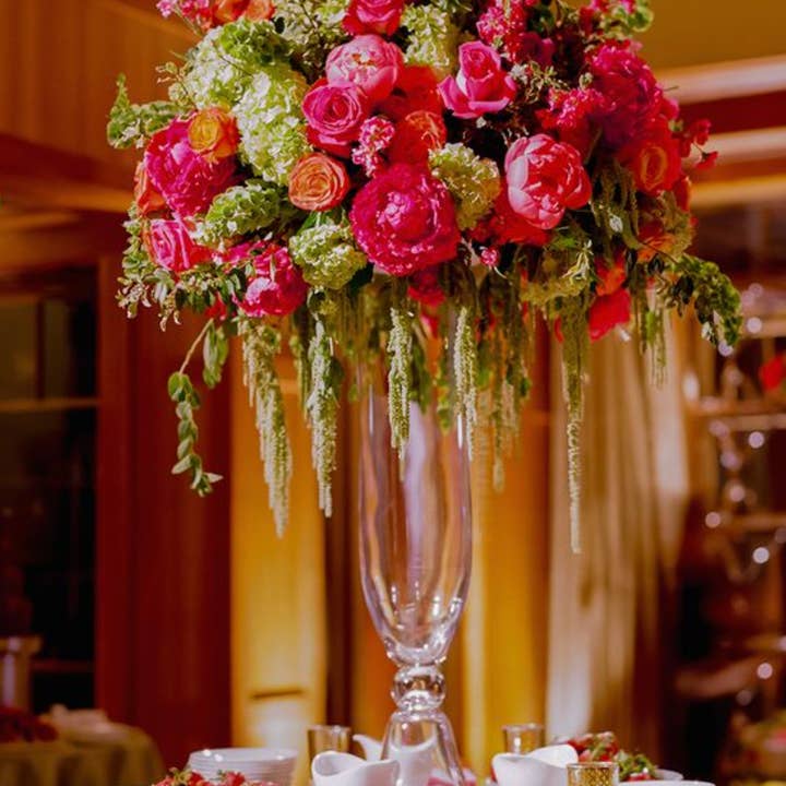 Elan Bazaar - Wholesale Vase - 24" Tall Glass Vases Clear Reversible Trumpet Centerpieces2