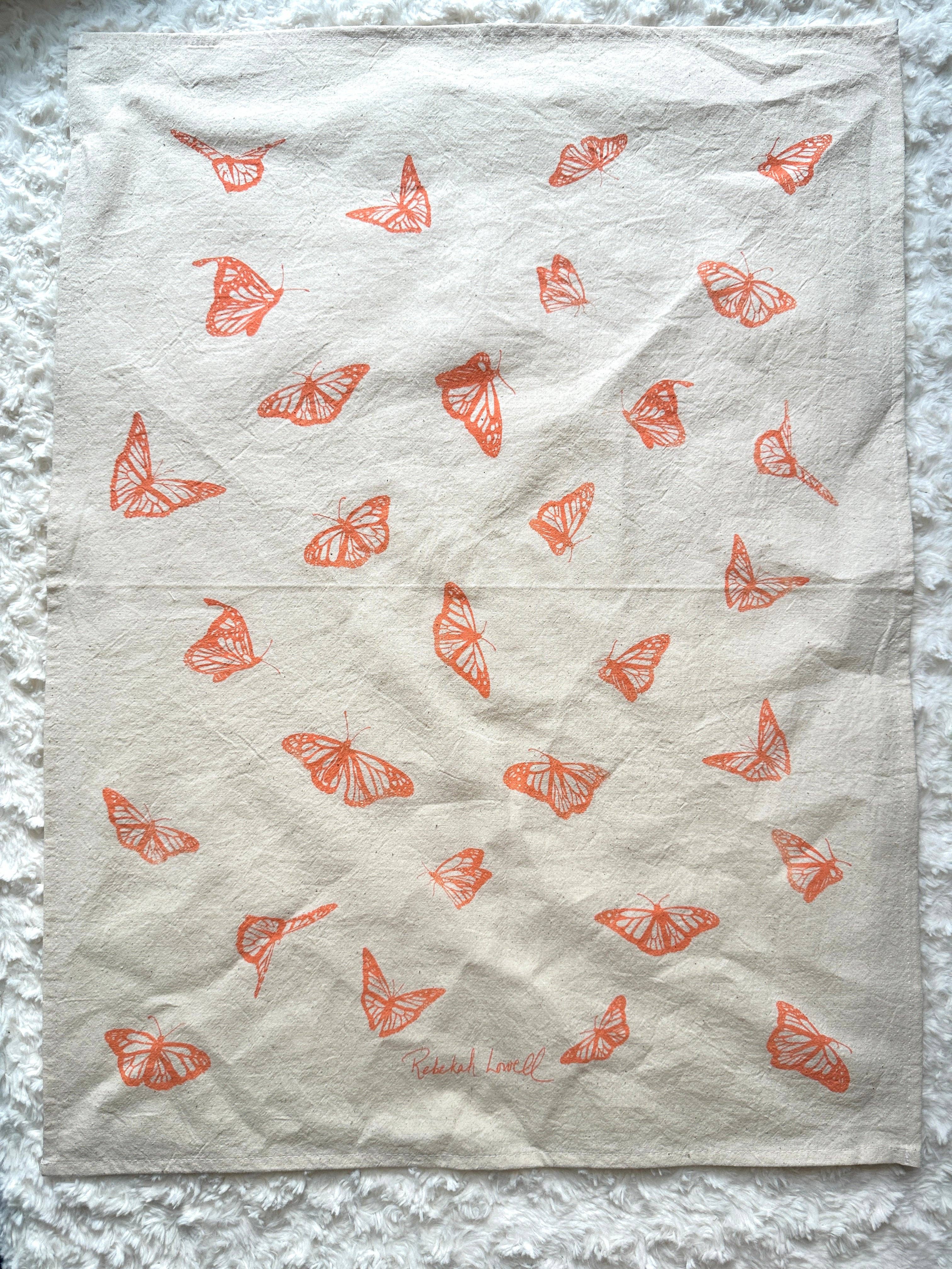 Rebekah Lowell Creative Studio - Wholesale Tea Towel - Monarch Butterfly Tea Towel3