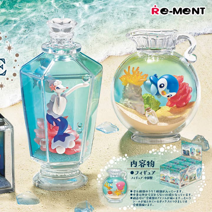 Kouhigh INC - Wholesale Decorative Figurine - Re-Ment Pokémon Aqua Bottle Collection Vol.2 Blind Box - Memories on the Shiny Shore