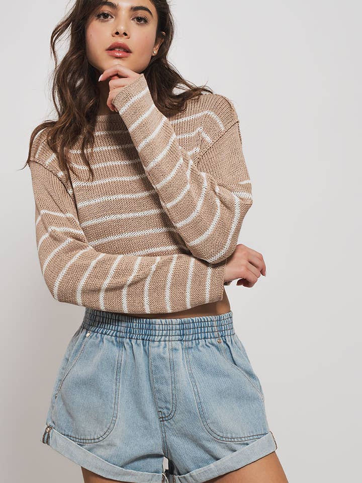 Urban Daizy - Wholesale Shorts - Women's - Spring Elastic Waist Cuffed Print Shorts34