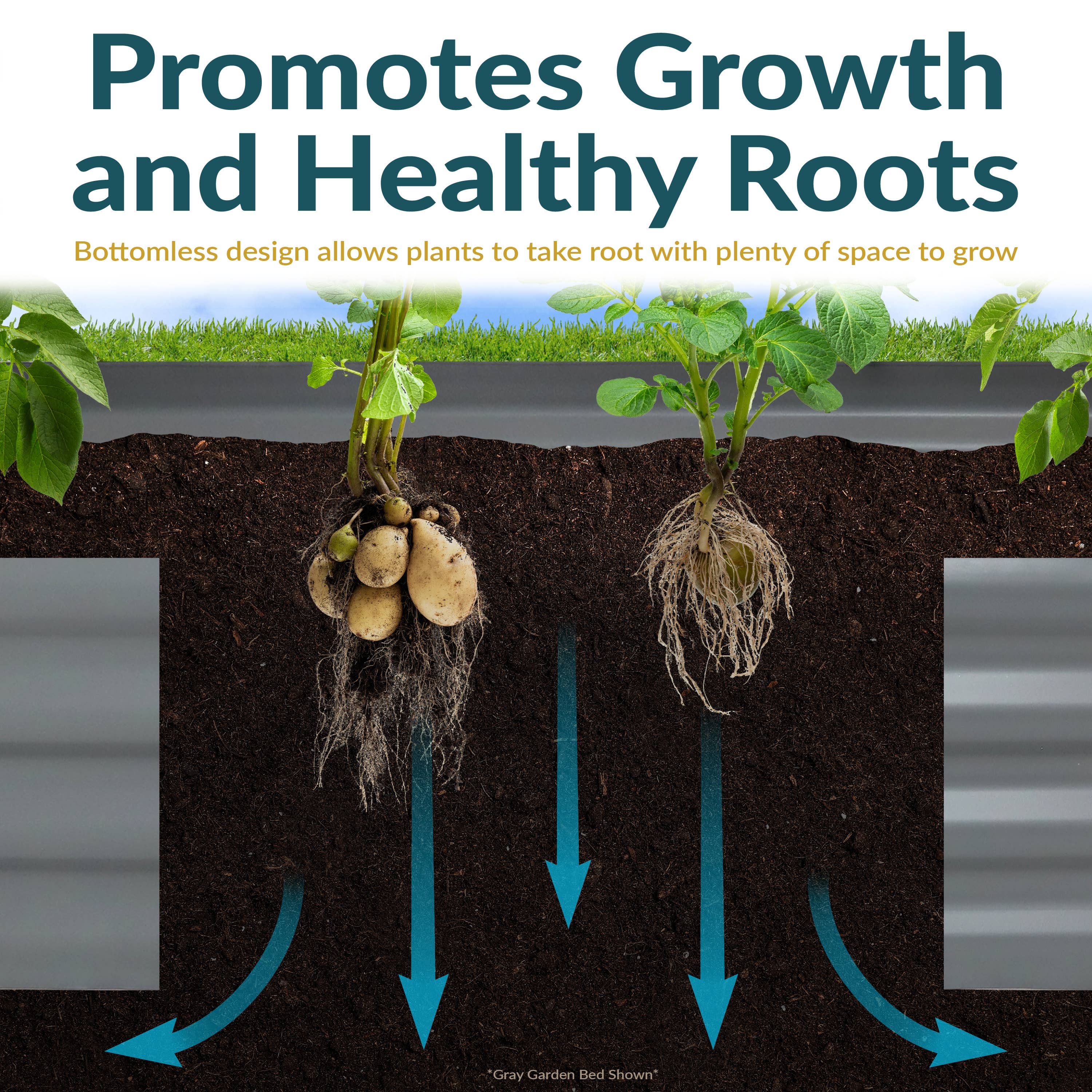 Sunnydaze Decor - Wholesale Planter Box - Corrugated Steel Hexagon Raised Garden Bed - Gray - 40 in3