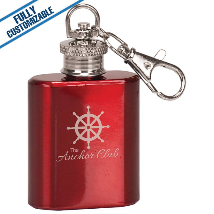 GiftWorksPlus - Wholesale Flask - 1Oz. Engraved Flask Keychain Fully Customizable2