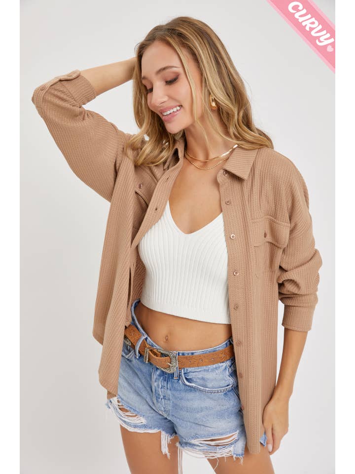 Sweet Lovely by Jen - Wholesale Button Down Shirt - Women's - PLUS SIZE BUTTON DOWN OVERSIZED SHIRTS16