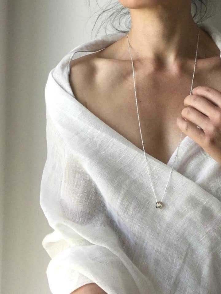 Moderne ring ketting 30 inch voor wholesale door Rebecca Scott Jewelry