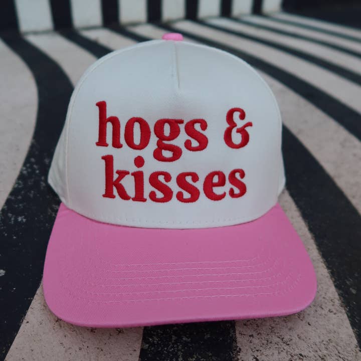 Hogs & Kisses Vintage Trucker Hat for wholesale by Made by Mariah