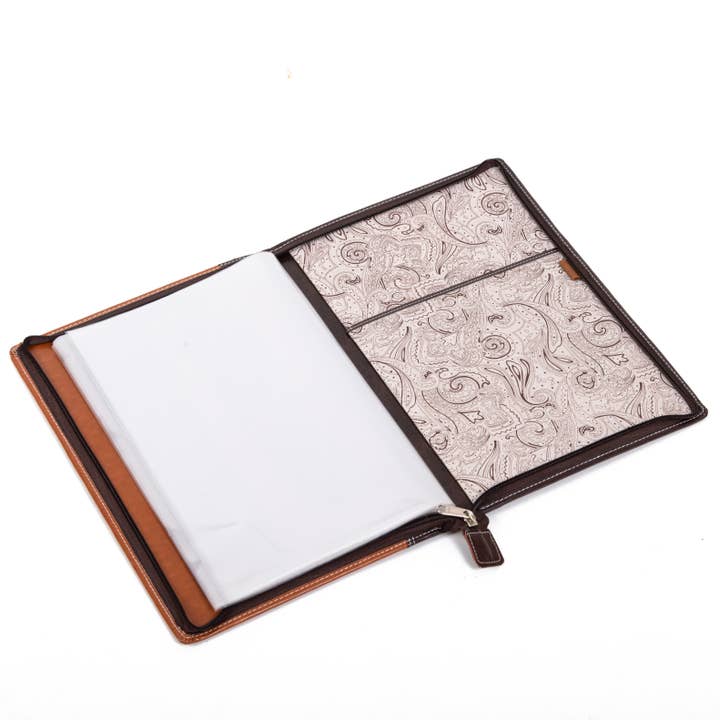 R K Handicrafts and Exporters - Wholesale Folders - Leatherette Portfolio Document Organiser With Marbling Art4