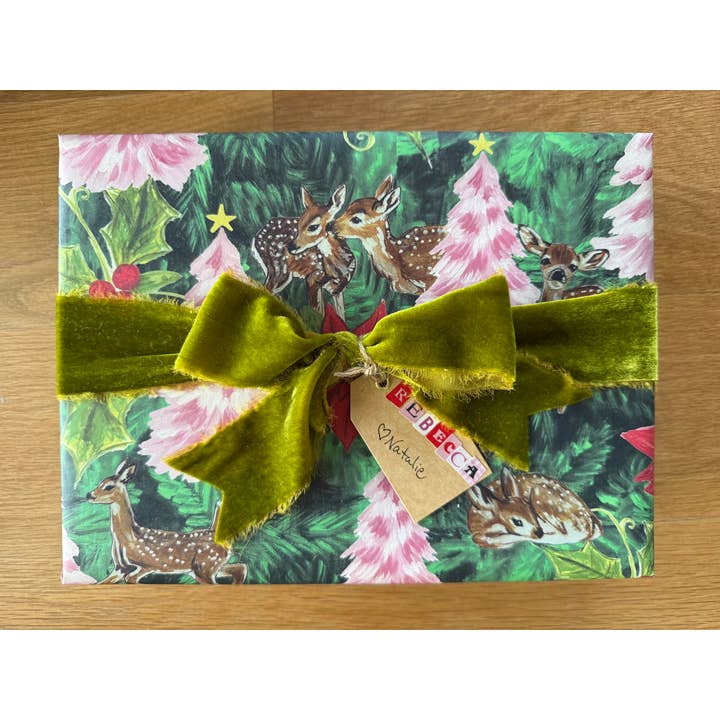 Fawn Holiday Gift Wrap for wholesale by Natalie Kate