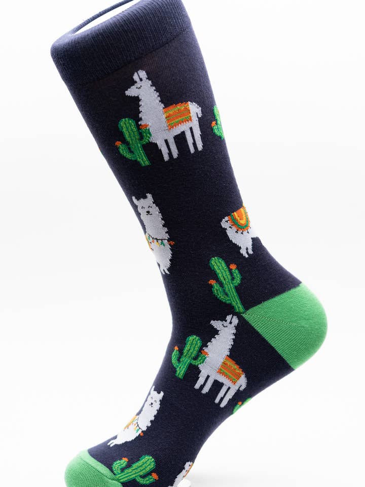 Llamas and Cactus Crew Socks voor heren voor wholesale door moJJa