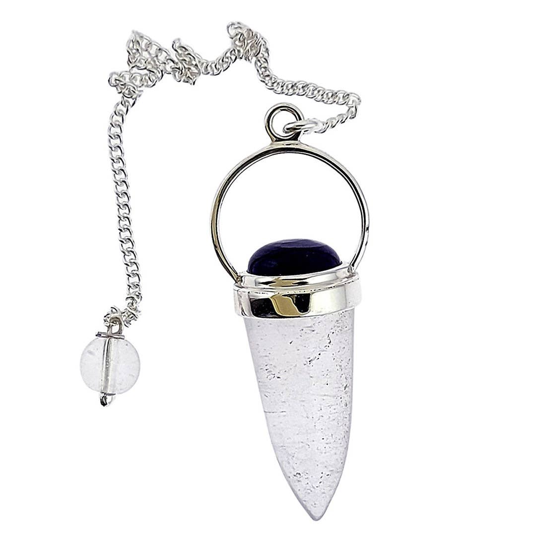Crystal Earth Sterling - Wholesale Pendulum Board - Sterling Earth Pendulum - Quartz, Amethyst2