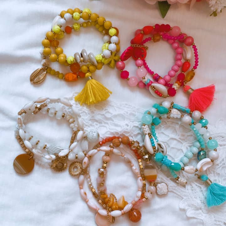 AneleDesign - Vendita all'ingrosso Parure di gioielli - Braccialetti bohemien estivi in stile boho1