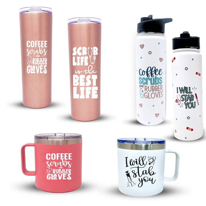 Insulated Stainless Steel Tumblers for Medical Workers for wholesale by Brooke & Jess Designs