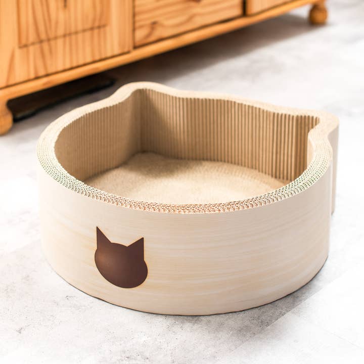 MOON-X USA, INC. - Wholesale Pet Scratcher - Cat - Cat-Headed Scratcher Bed (Birch)