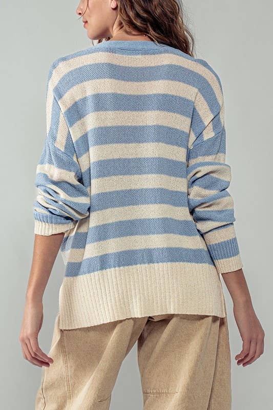 Heyday - Wholesale Cardigan - Women's - Cozy and Free Striped Cardigan8