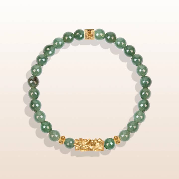 Untamed Spirit - Bracciale Feng Shui con drago di giada per la vendita all'ingrosso da parte di Karma And Luck