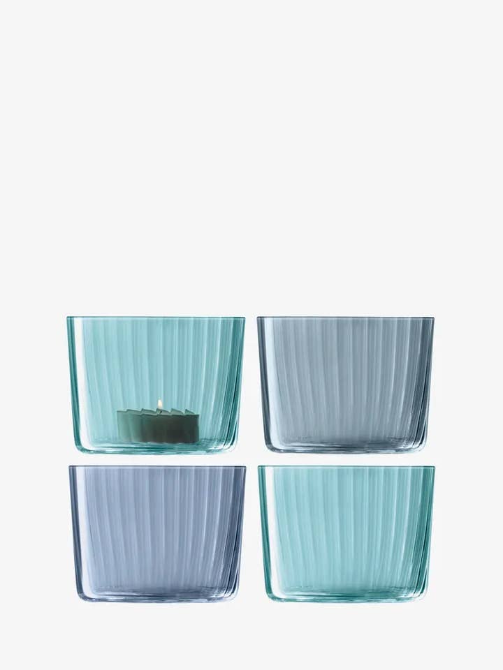 Gems Tealight Holder H6cm Assorted Sapphire x 4 for wholesale by LSA International