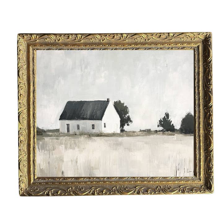 Luxe B Co - Wholesale Art Print - Petite Maison Blanche | French Brass Gold Mould Framed Art
