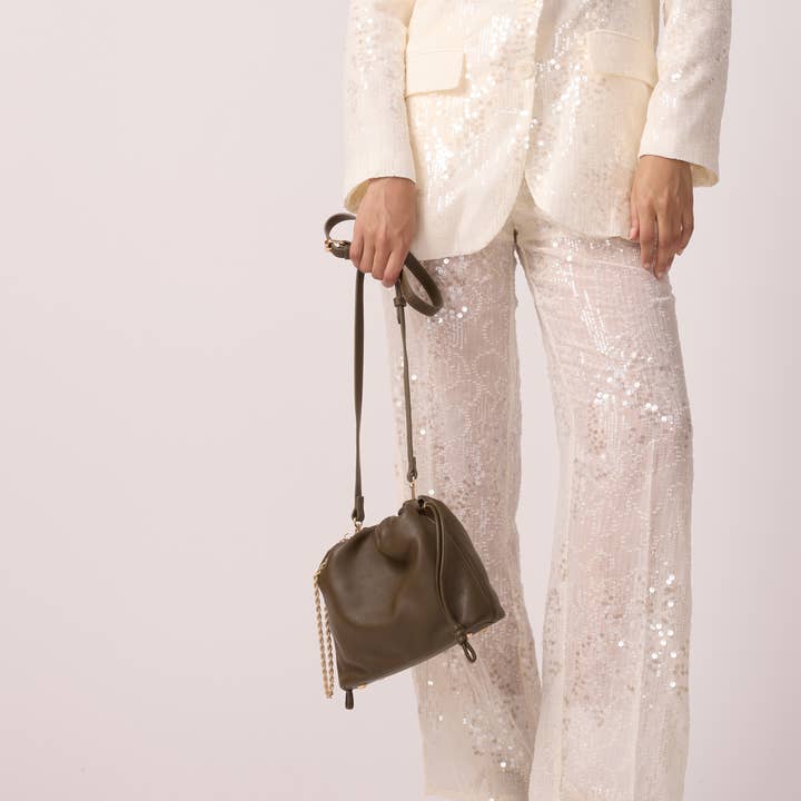 Maradji - Wholesale Messenger Bag - Women's - TESSA BRONZE LEATHER POUCH1