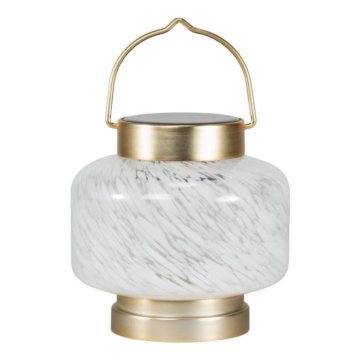 Allsop Home & Garden – wholesale Lykta – Båtlykta - 7,5" glas utomhus sollykta - fyrkantig