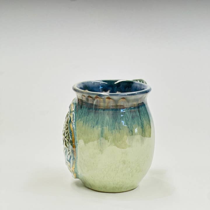 Carys Martin Ceramics - Wholesale Coffee Mug - Tree Of Life Tigers Eye Crystal Mug