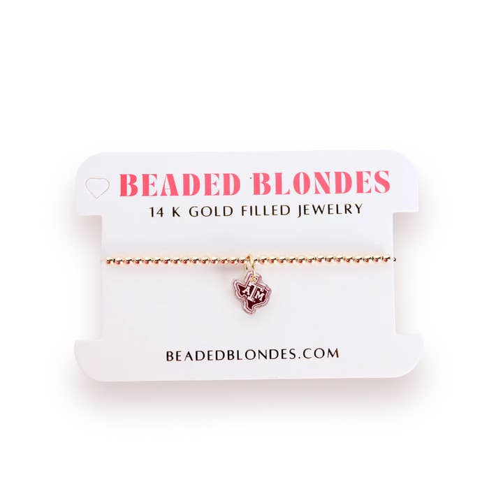 A&M Charm Bracelet for wholesale by Beaded Blondes