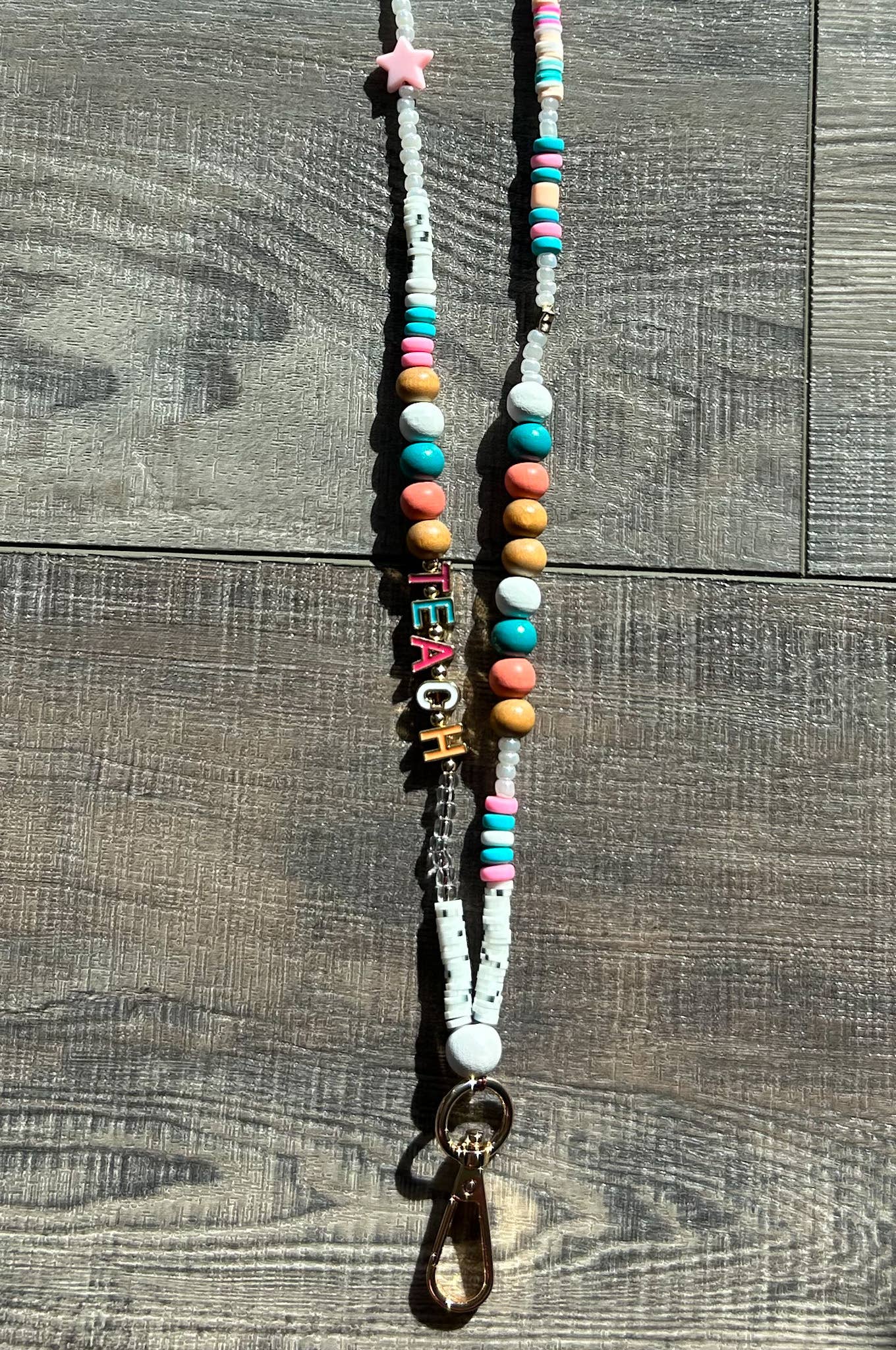 JILLIAN INK LLC - Wholesale Lanyard - Women's - Teach Colorful Beaded Lanyard with Breakaway Clasp8