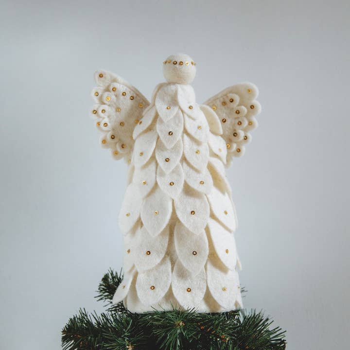 Global Goods Partners - Wholesale Tree Topper - Felt Angel Tree Topper4