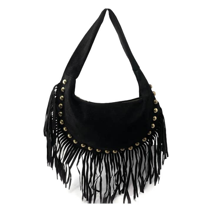 Louisa lee - Wholesale Shoulder Bag - Women's - ROCK SMALL SUEDE LEATHER SHOULDER BAG3