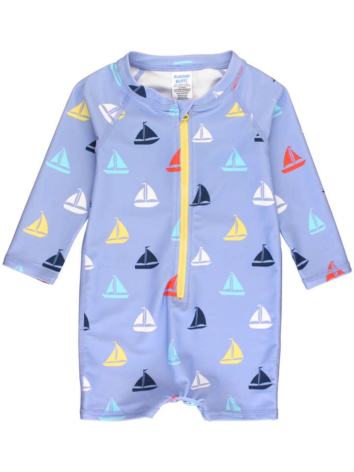 Blue Baby Boys Down By The Bay Long Sleeve One Piece Rash Guard Swimsuit
for wholesale on Faire