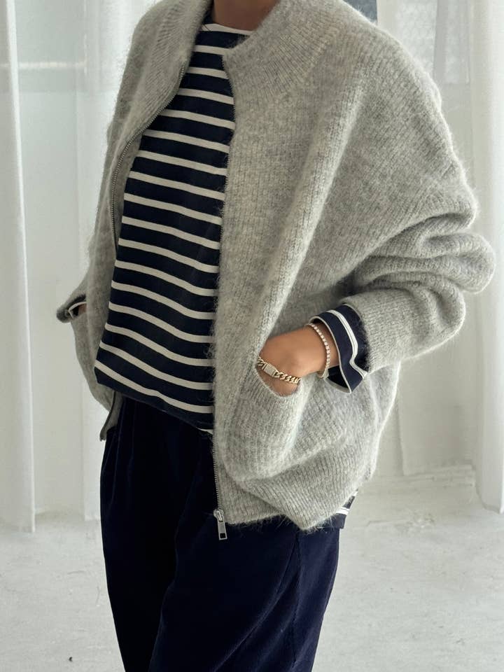 Le Bon Shoppe - Wholesale Jacket - Women's - Alpaca Zip Front Jacket - (2XS/S - 2M/L)9