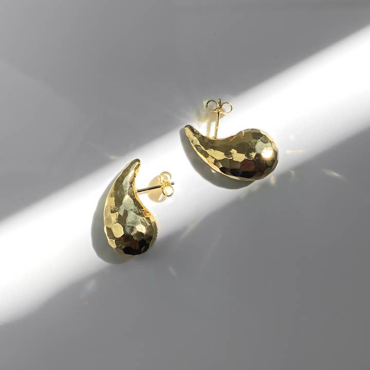 HELLES - Wholesale Dangle Earrings - HAMMERED DROP EARRINGS1