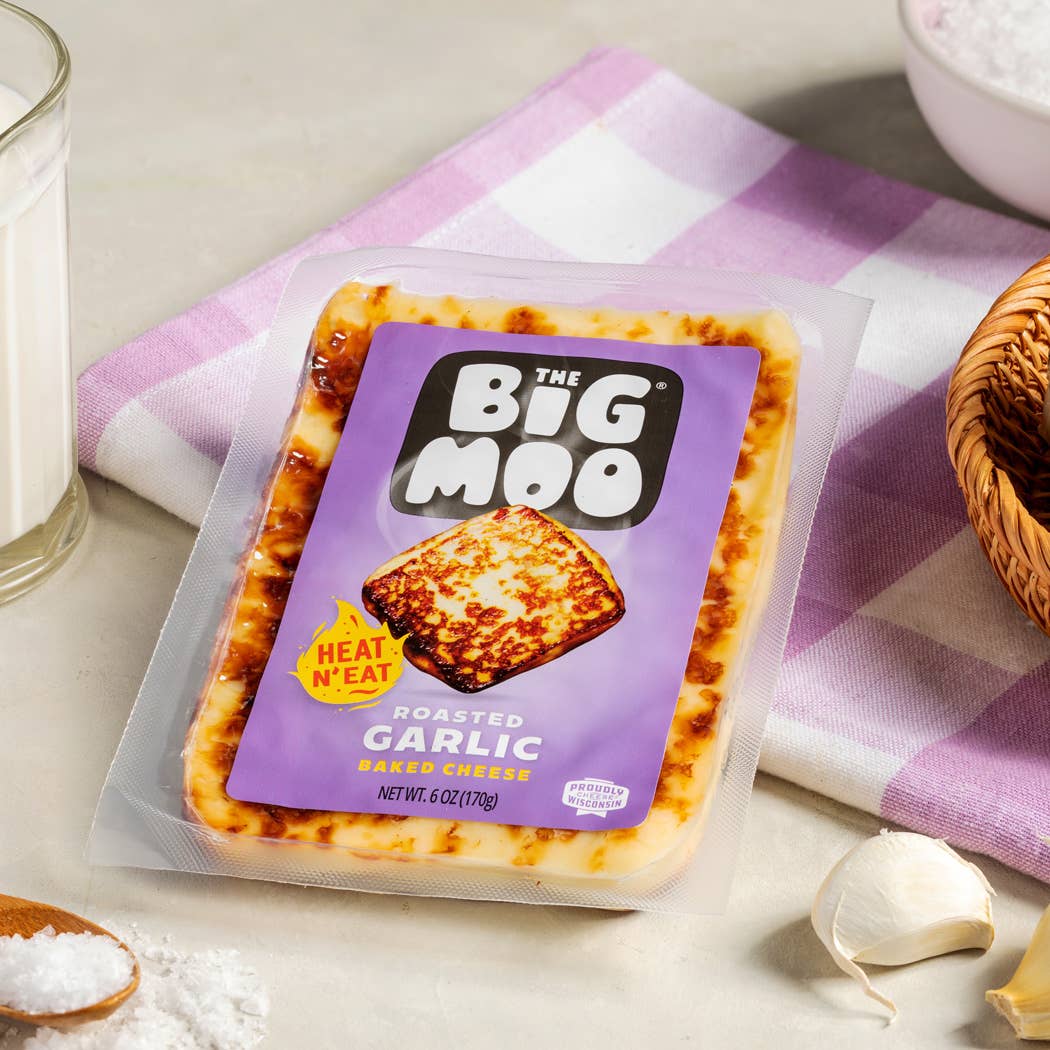 The Big Moo Cheese - Wholesale Cheese - THE BIG MOO Baked Cheese - Roasted Garlic