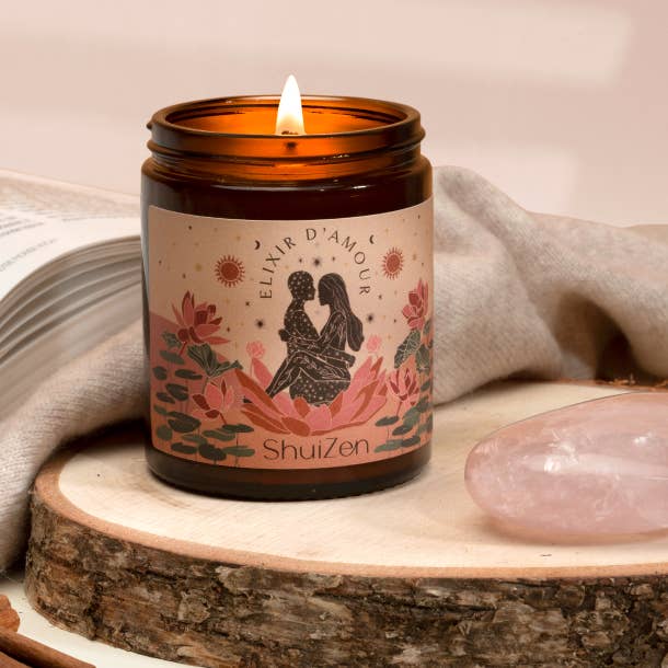 Scented vegetable candle - Elixir d'Amour for wholesale by ShuiZen