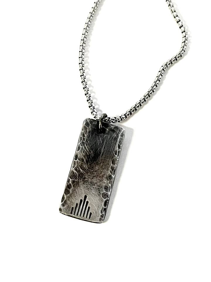 Gestempelde halsketting voor heren voor wholesale door Studio451Jewelry