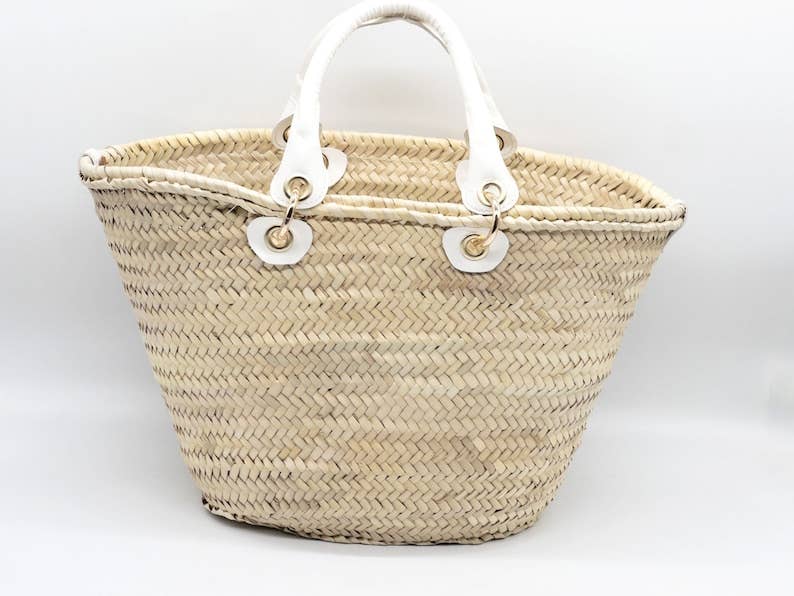 martitec – Engroshandel Strandtaske – Elegant fransk flettet kurvetaske med luksuriøse detaljer5