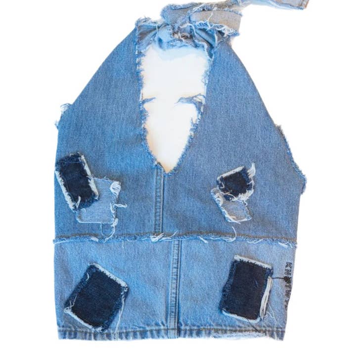 Denim Round Top for wholesale by KNOTWTR