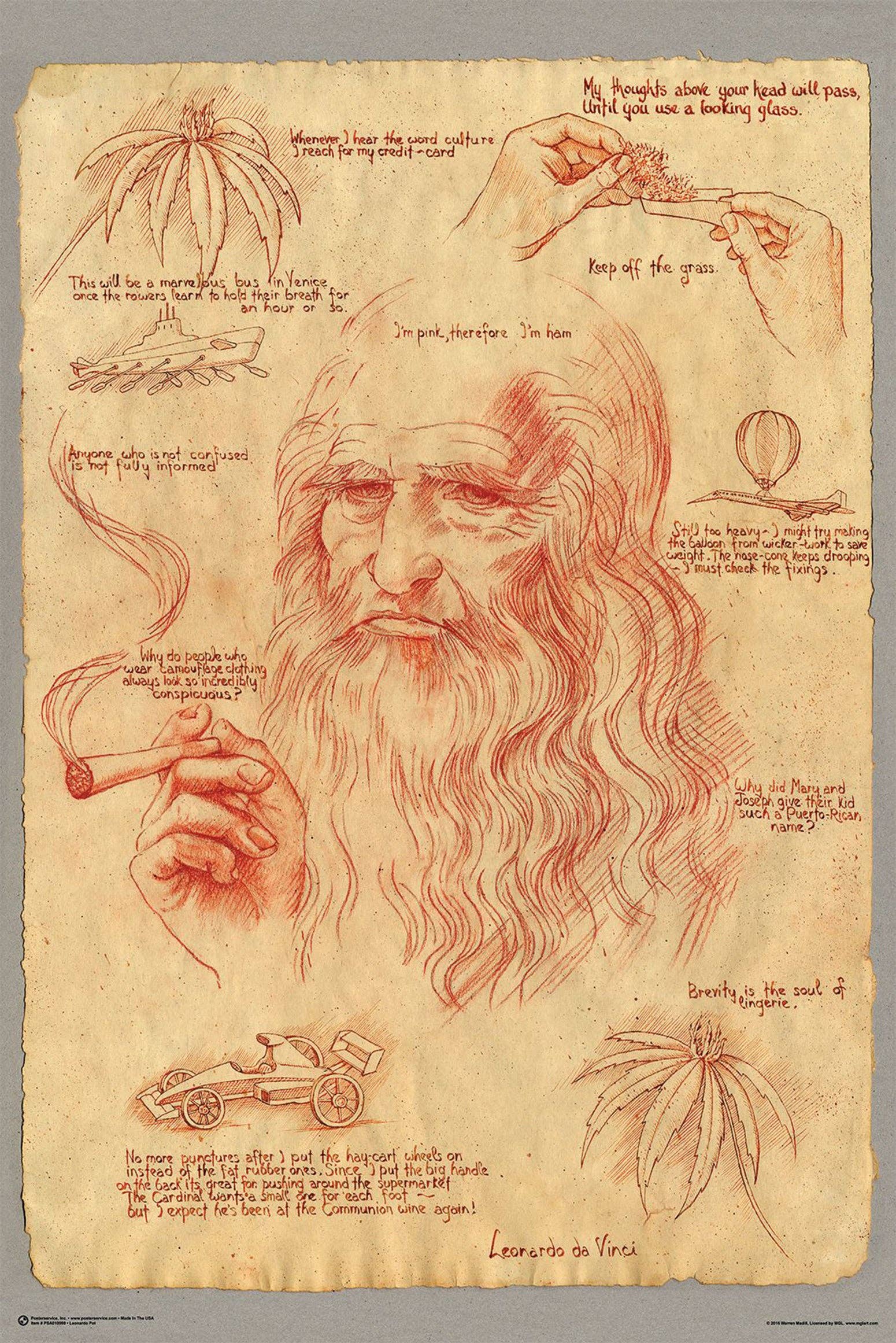 Close Up GmbH - Wholesale Poster - Leonardo Smoking Pot Poster