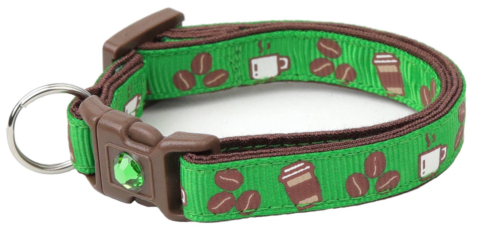 From Pugs to Persians Pet Accessories, LLC - Wholesale Pet Collar - Cat - Coffee Beans Breakaway Cat Collar3