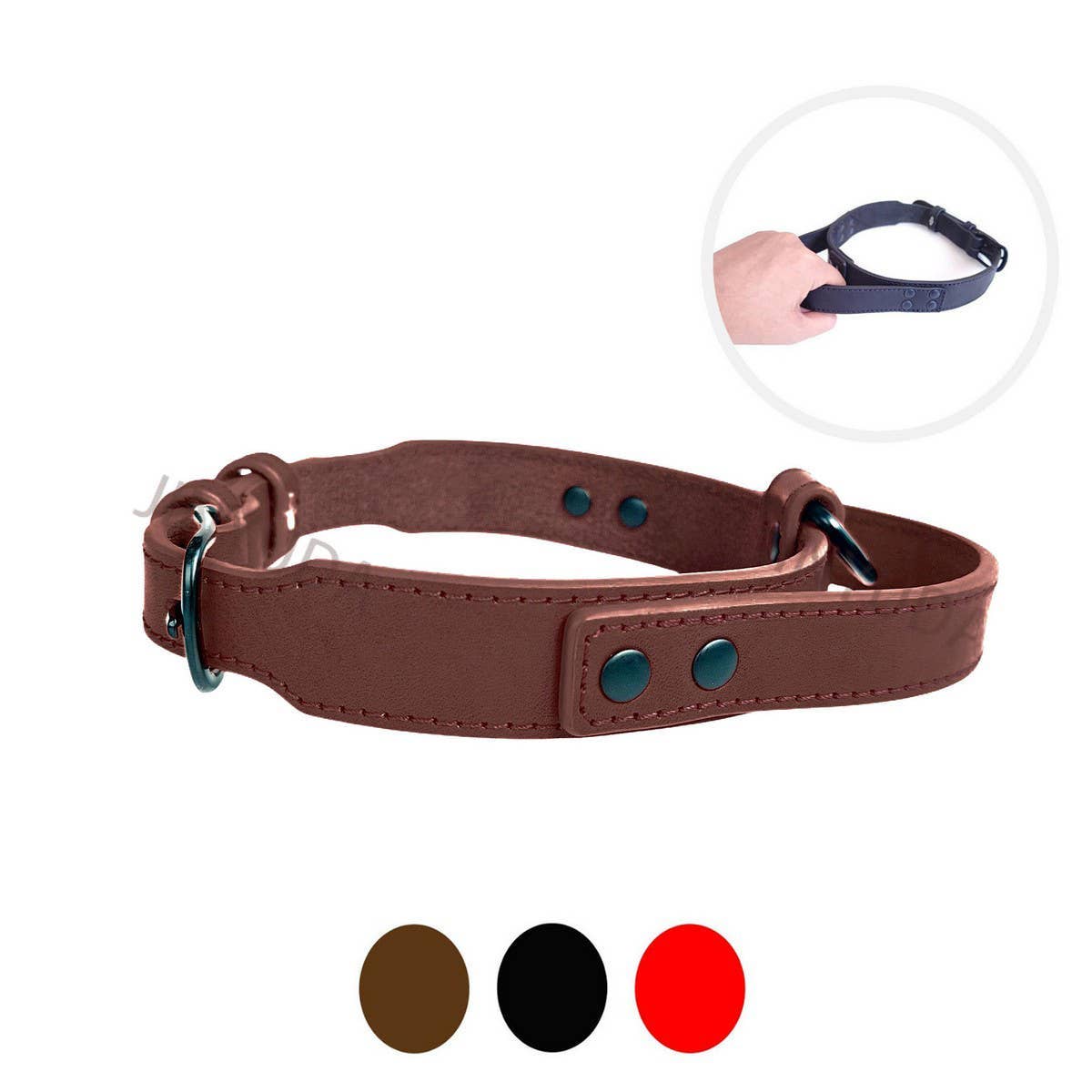 PAWPAWwholesale - Wholesale Pet Collar - Dog - Tactical Leather Dog Collar with Control Handle_CWMM77225