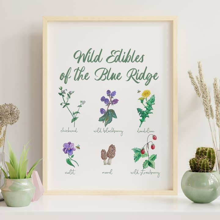 Wild Edibles - Watercolor Art Print for wholesale by Moonlight Makers