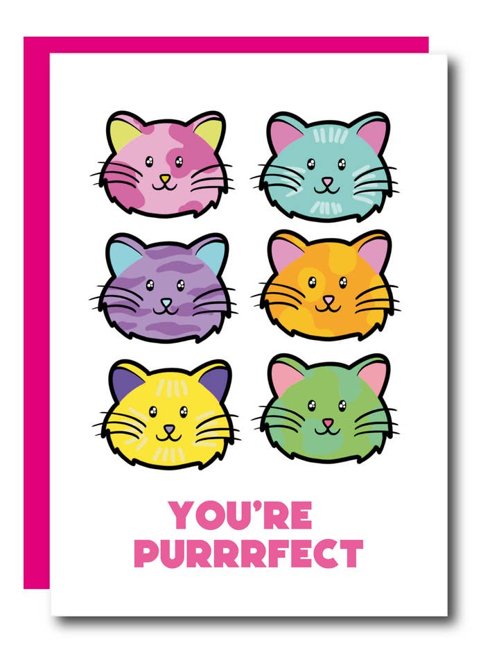 You're Purrrfect Cat Greeting Card for wholesale by Studio Soph (We Pay Your Import Fees - We Ship DDP)
