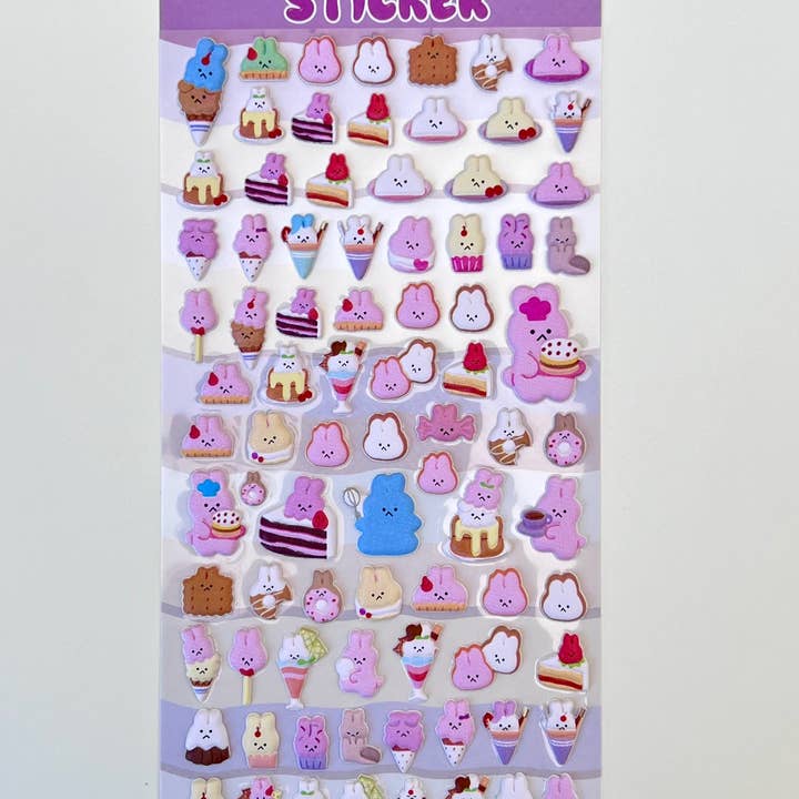 BCmini - Wholesale Sticker - 11024 Tiny Animal Puffy Assorted Stickers-1211