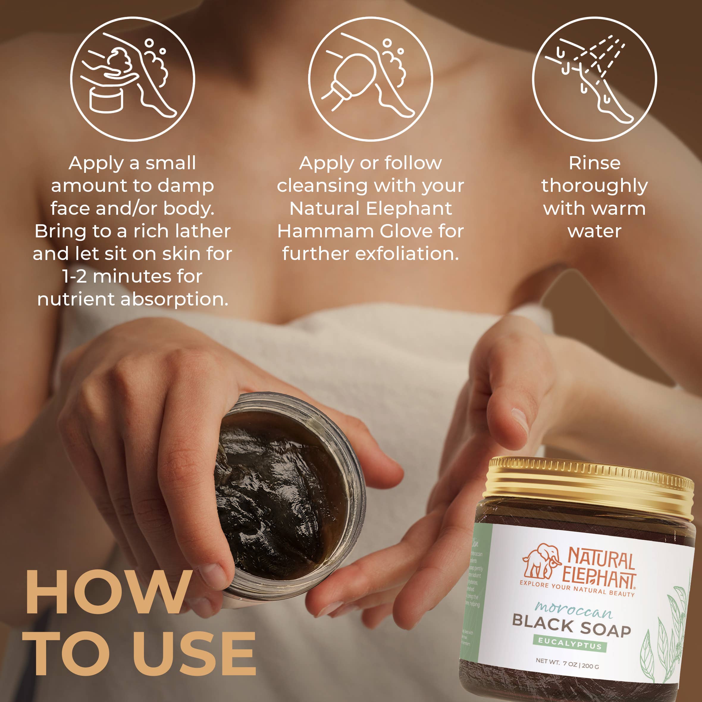 Natural Elephant - Wholesale Zeepblok - Marokkaanse zwarte zeep4