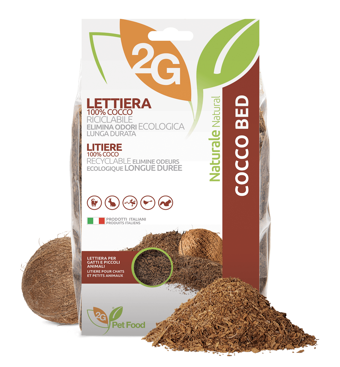 2G Pet Food, Equisnack, Equibar, Guidolin Gianni - Wholesale Pet Bed - Cat/Dog - Cocco Bed | Vegetable litter for cats, rabbits, and reptiles0