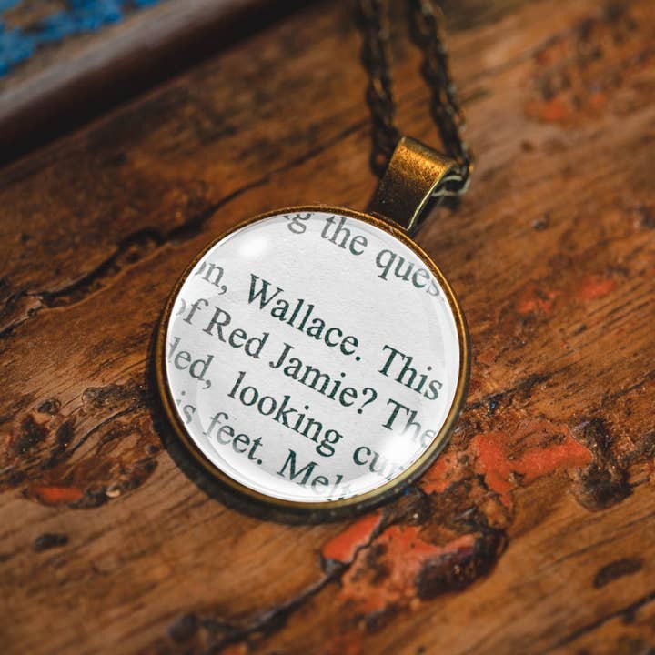 Outlander Book Page Necklaces for wholesale by Whimsy Spirit Shop
