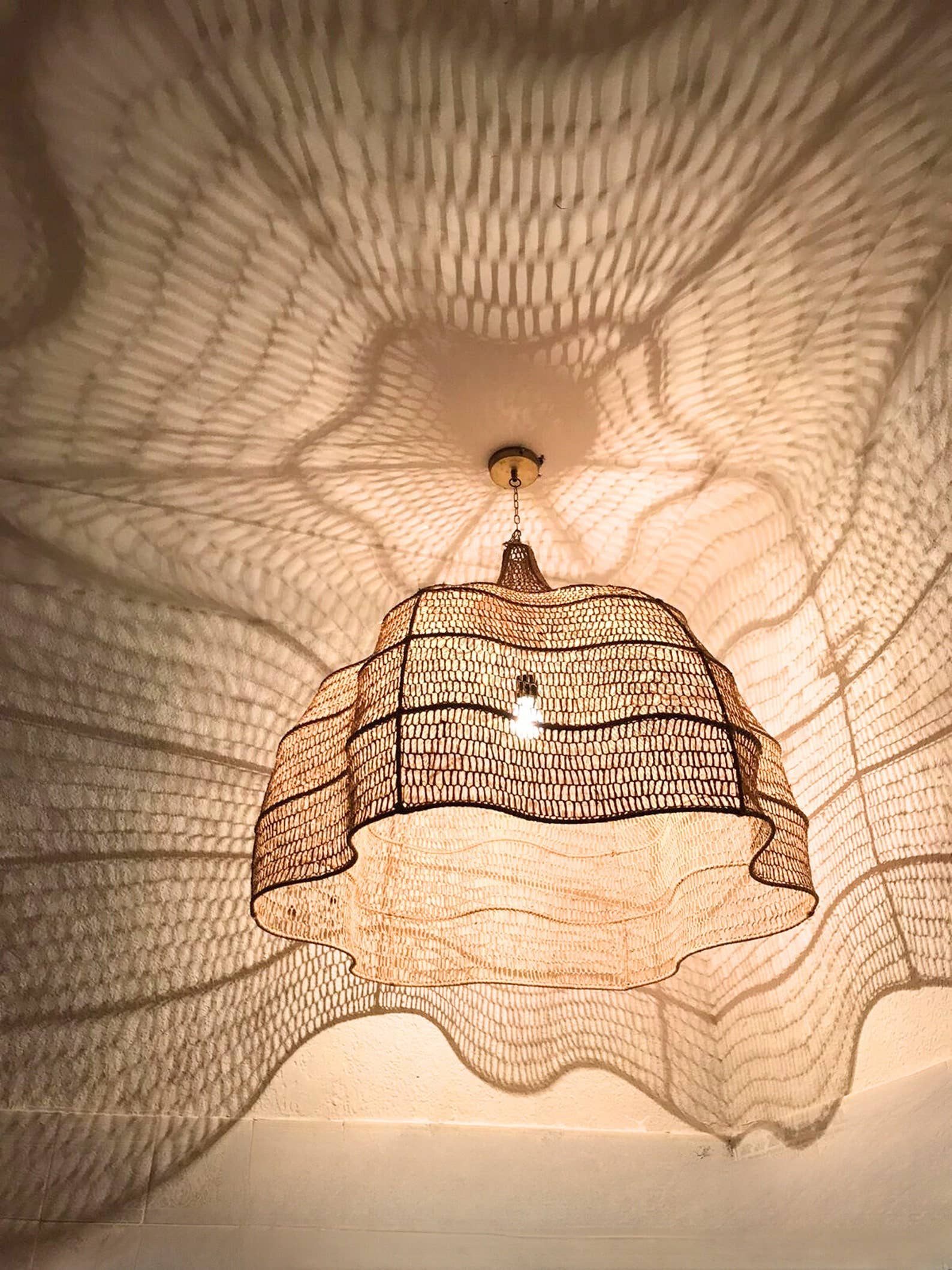 martitec - Wholesale Chandelier/Hanging Light - New Style Wave Chandelier, Natural Wicker Chandelier, 2